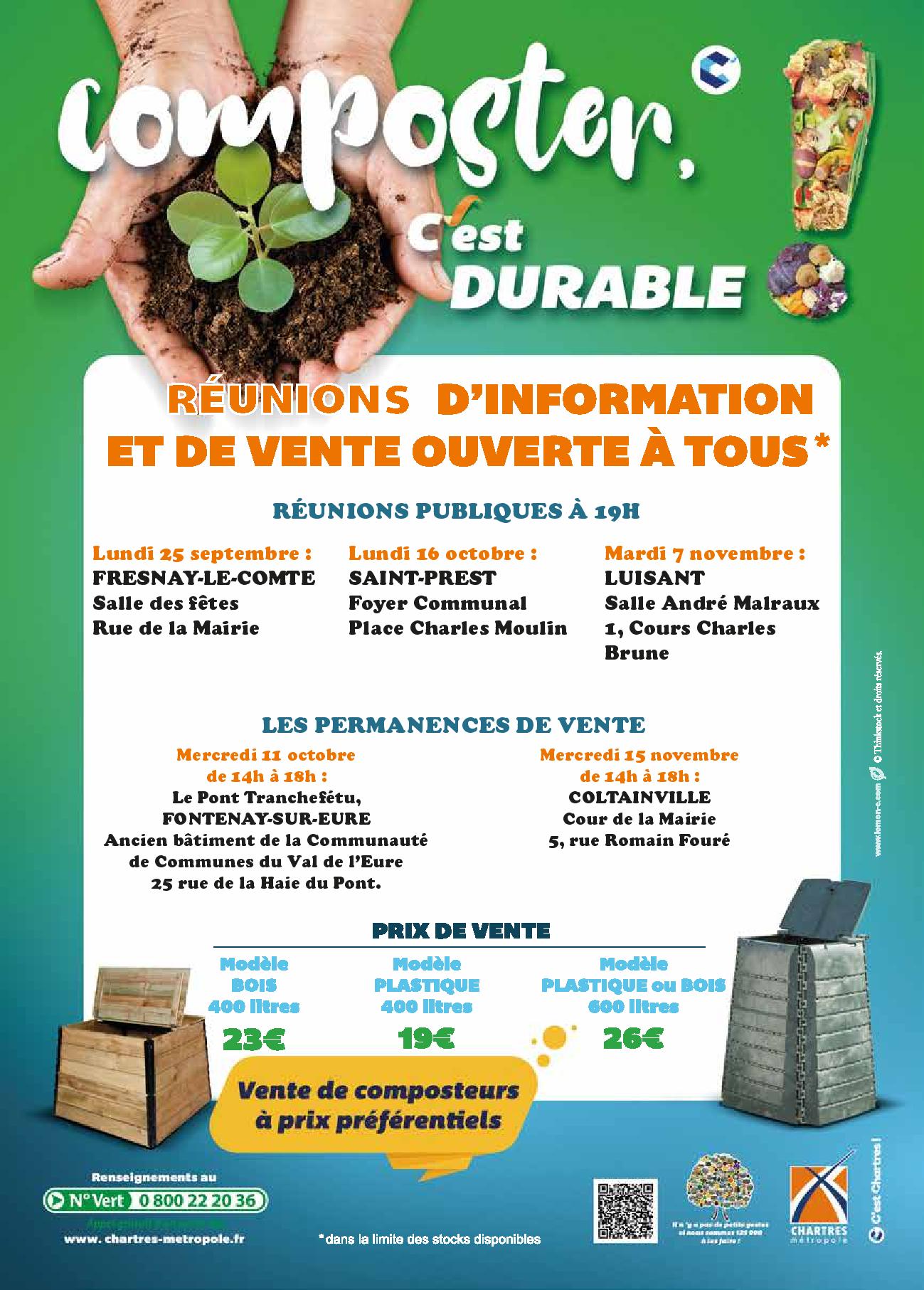 Vente de composteurs